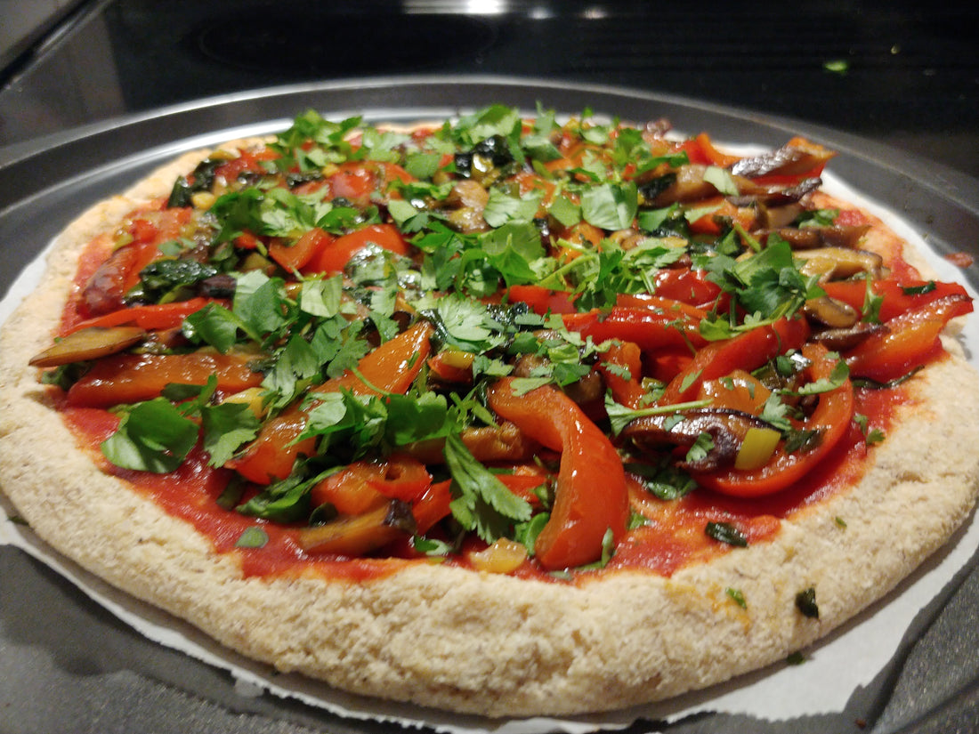 Pâte à pizza cétogène et végétalienne