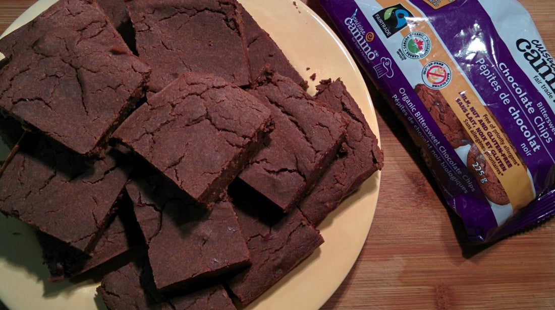 Brownies au chocolat, érable et haricots blancs