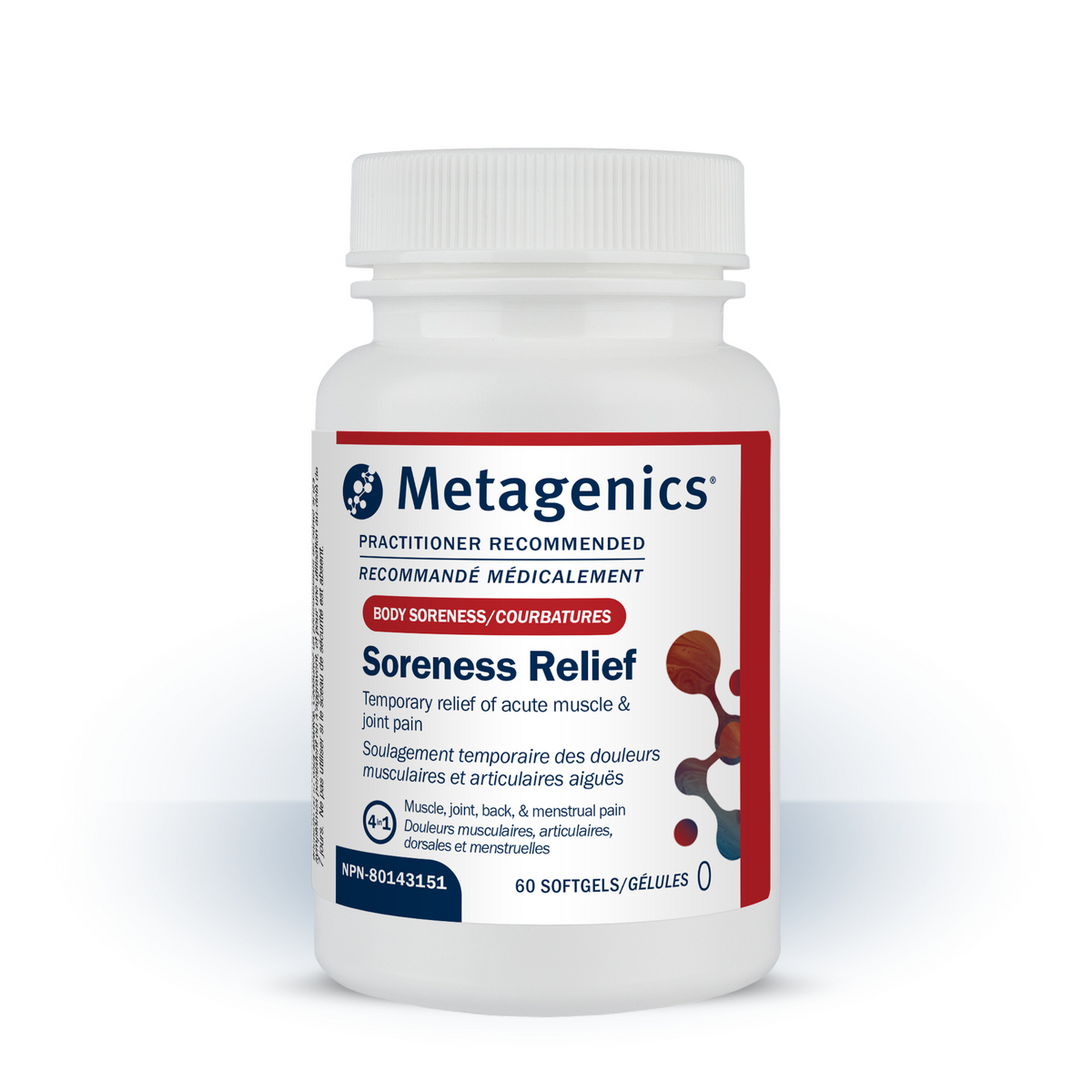 Metagenics Soreness Relief – 60 gélules